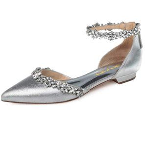 Silver Dress Shoes Low Heel 